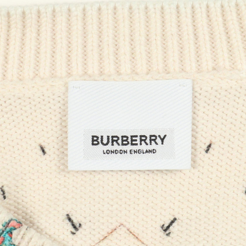 BURBERRY Burberry Globe Map Print Sweater Knit Blue/Beige/Multicolor Cotton image 3