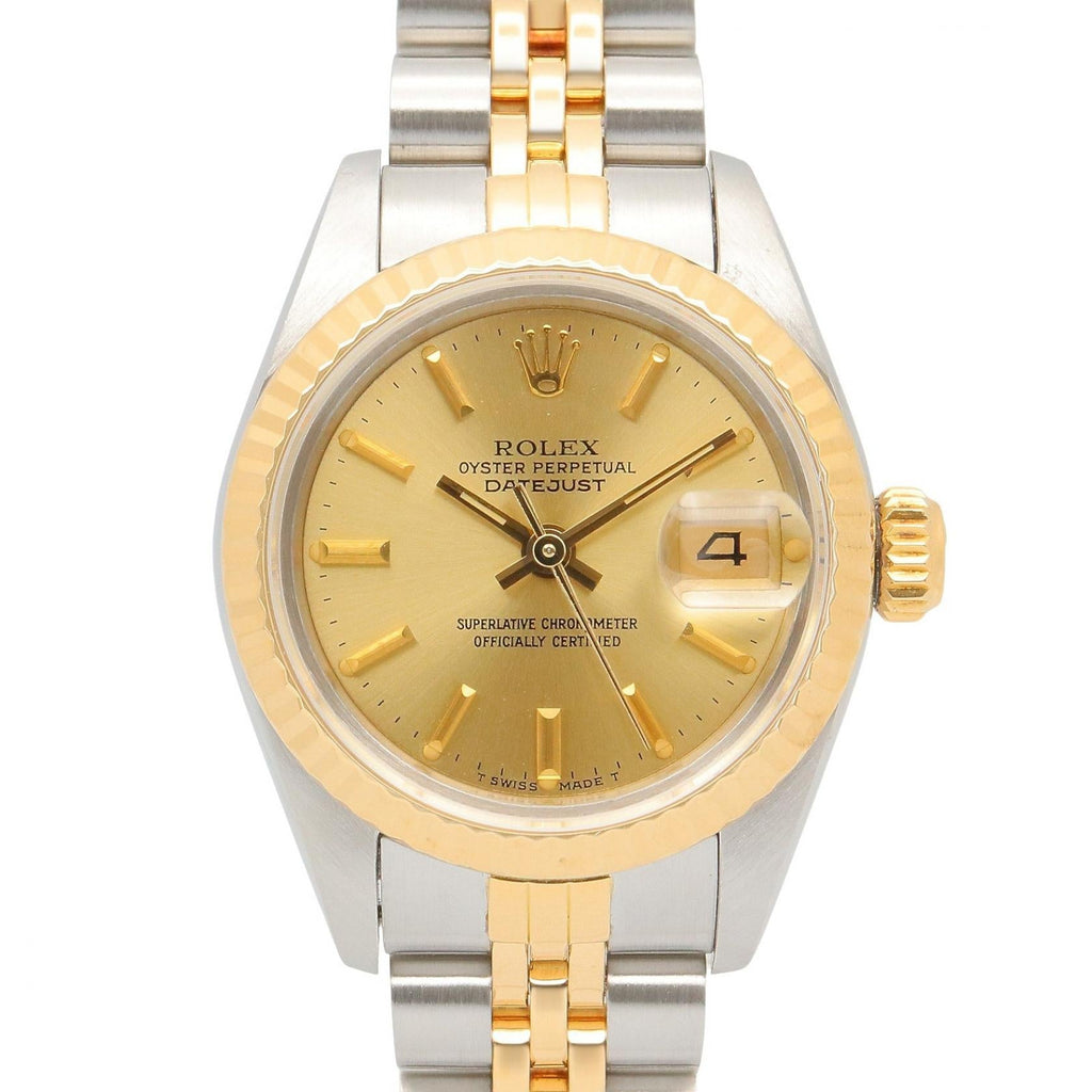 ROLEX Rolex Datejust No. 90 Champagne Bar Wrist Watch Gold K18 (yellow Gold)×stainless Steel 69173 image 1