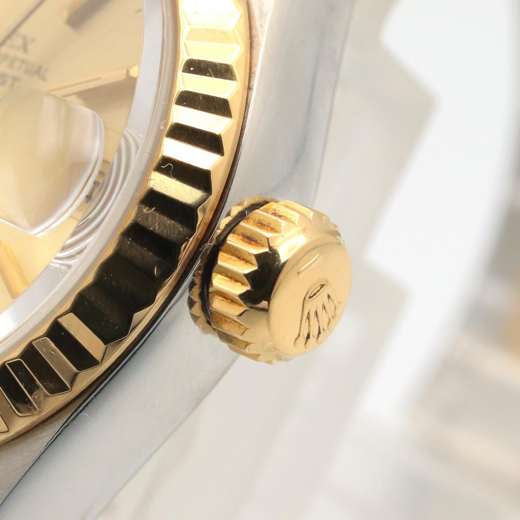ROLEX Rolex Datejust No. 90 Champagne Bar Wrist Watch Gold K18 (yellow Gold)×stainless Steel 69173 image 5