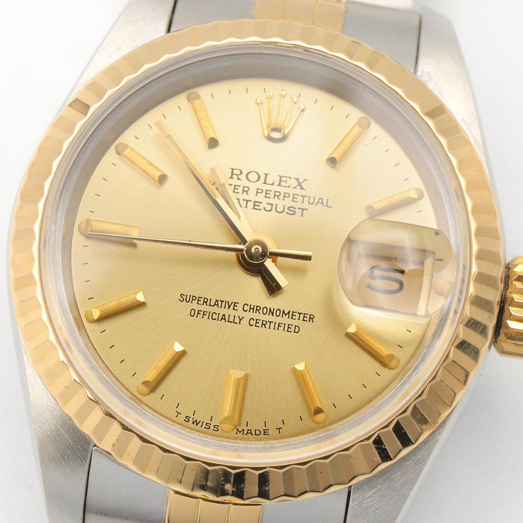 ROLEX Rolex Datejust No. 90 Champagne Bar Wrist Watch Gold K18 (yellow Gold)×stainless Steel 69173 image 8