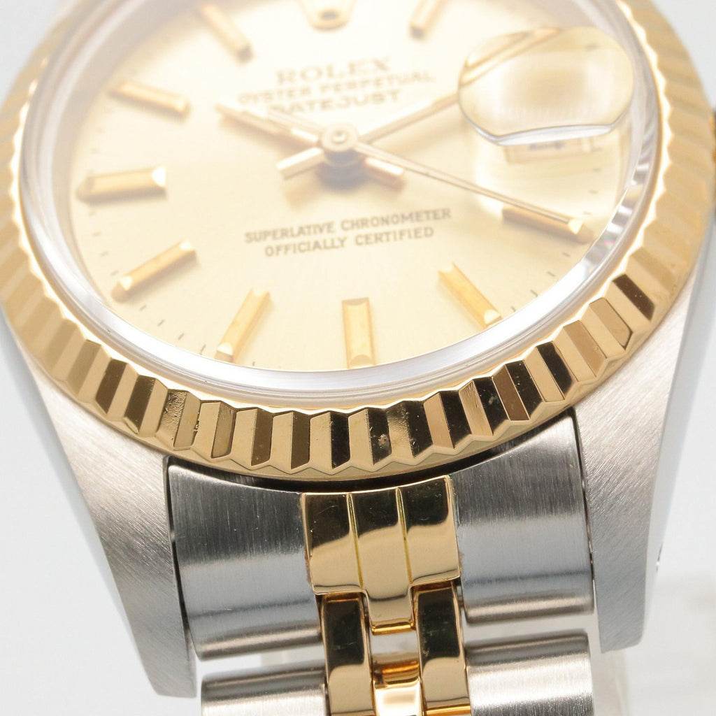 ROLEX Rolex Datejust No. 90 Champagne Bar Wrist Watch Gold K18 (yellow Gold)×stainless Steel 69173 image 9