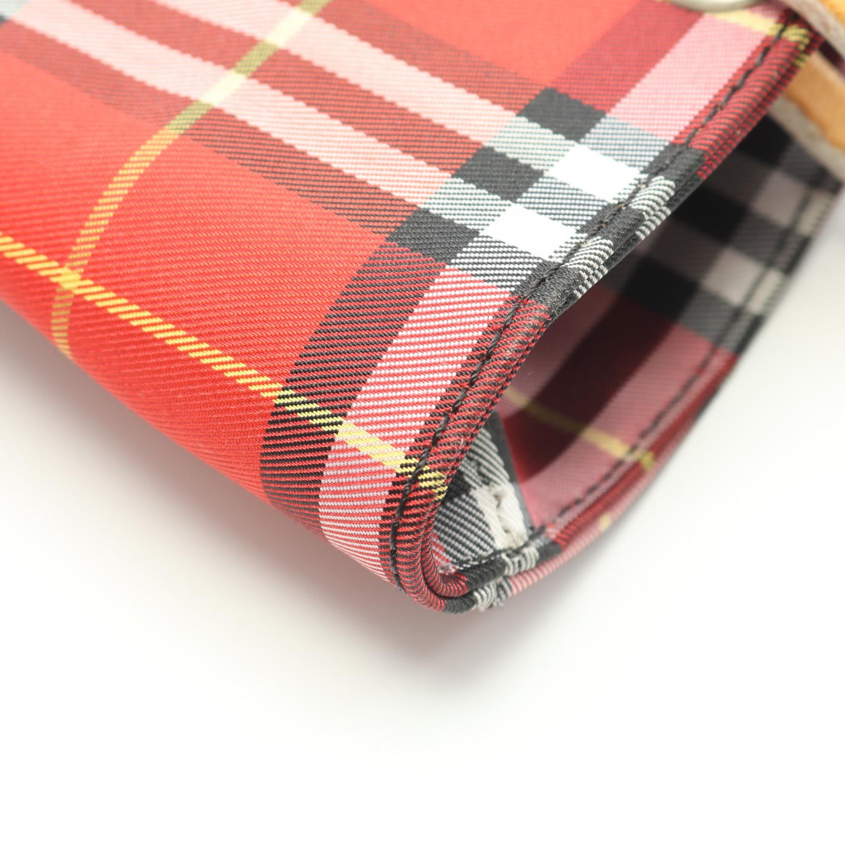 BURBERRY Burberry Nova Check Handbag Red/Brown/Multicolor Canvas×leather image 8