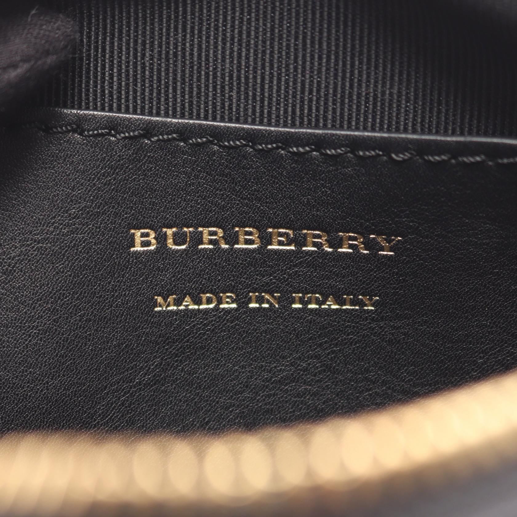 BURBERRY Burberry Check Link Bum Bag Waist Bag Beige/Black Canvas×leather image 4