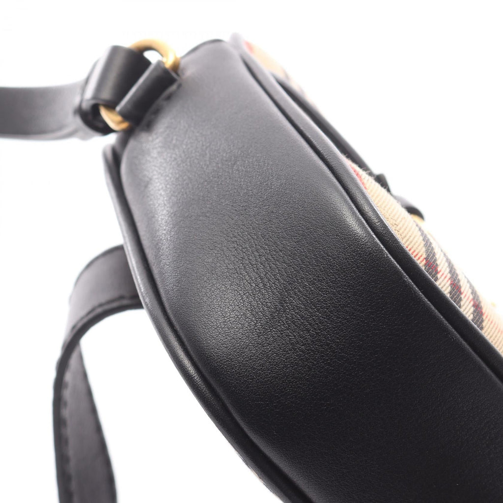 BURBERRY Burberry Check Link Bum Bag Waist Bag Beige/Black Canvas×leather image 6