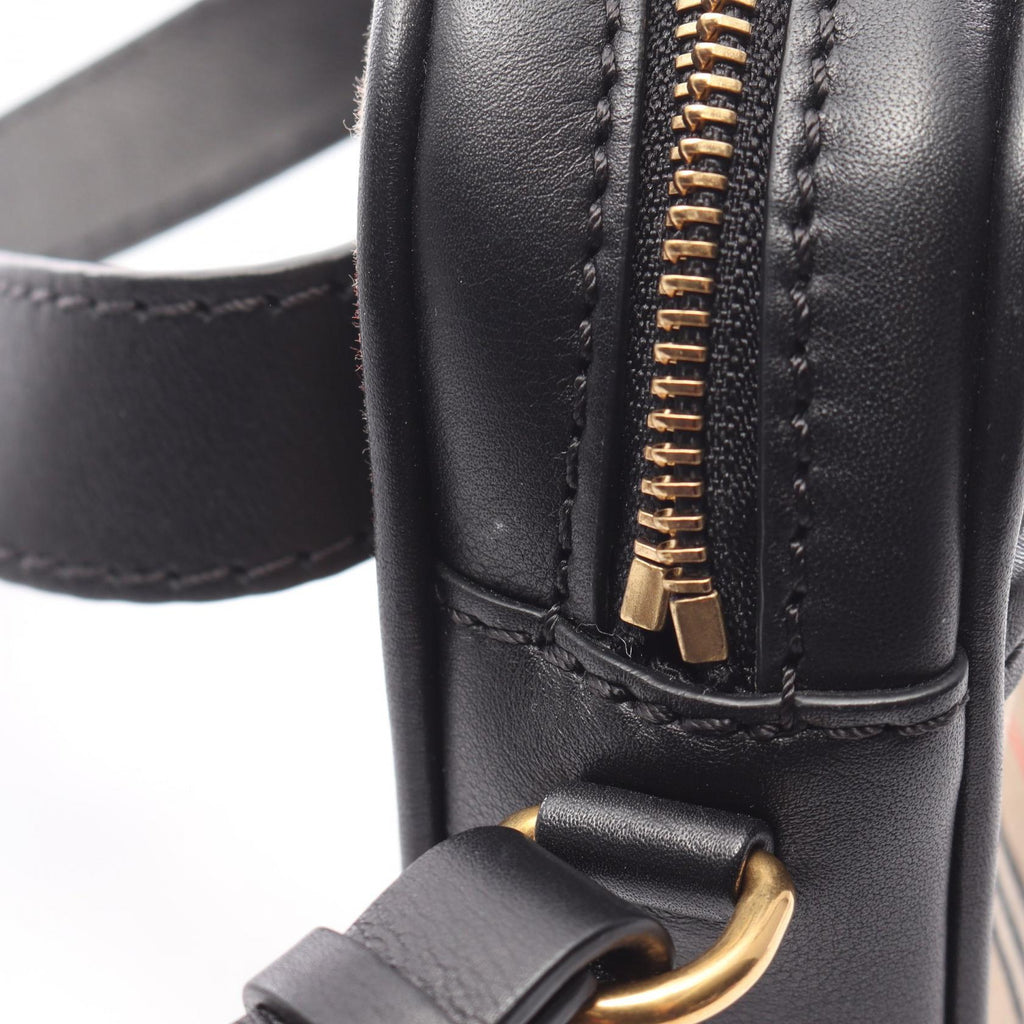 BURBERRY Burberry Check Link Bum Bag Waist Bag Beige/Black Canvas×leather image 7