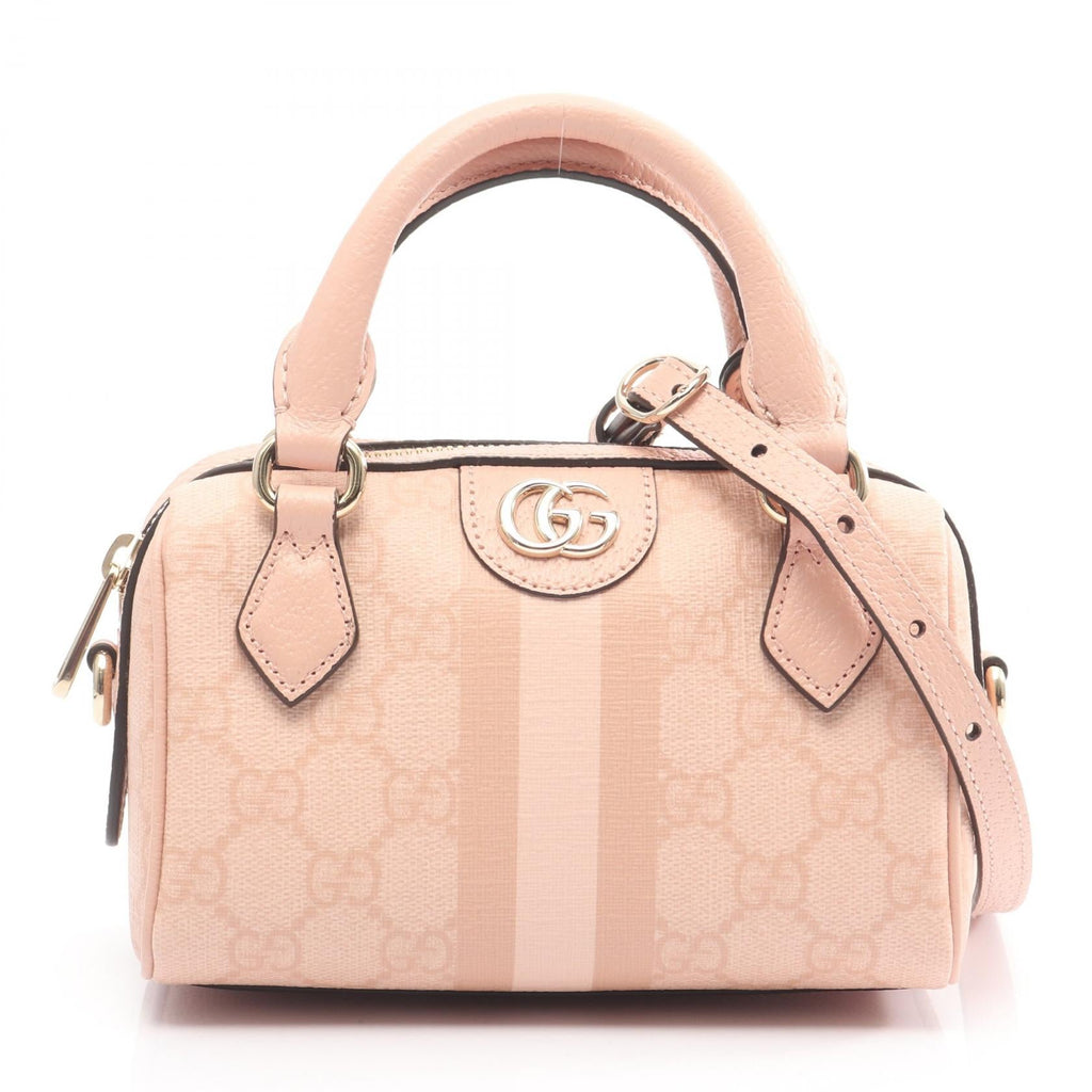 GUCCI Gucci Ophidia Sherry Line Gg Supreme Handbag Pink Pvc Coated Canvas×leather 781490 image 1