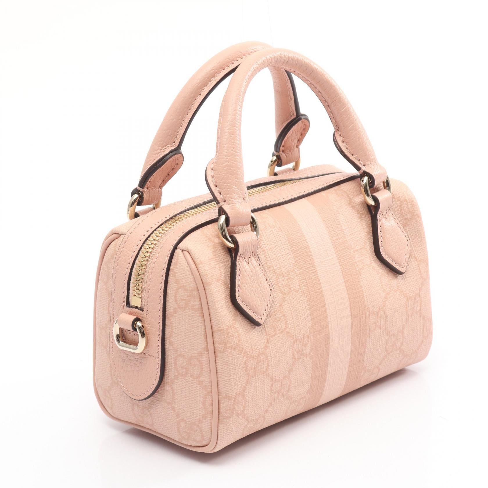 GUCCI Gucci Ophidia Sherry Line Gg Supreme Handbag Pink Pvc Coated Canvas×leather 781490 image 2