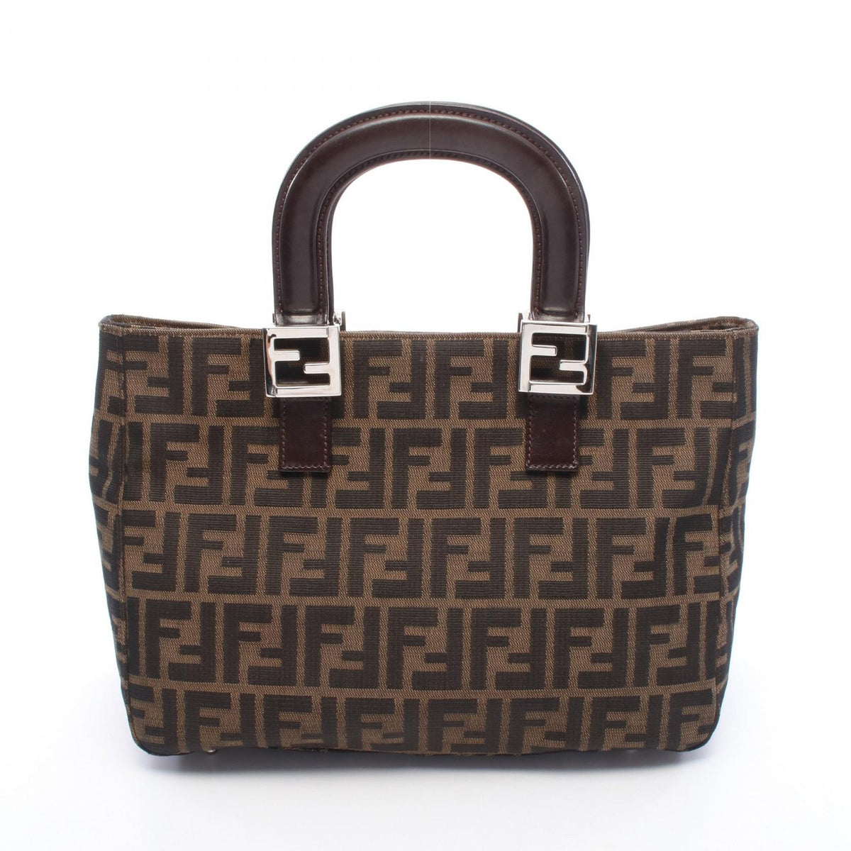 FENDI Fendi Zucca Tote Bag Brown/Black Canvas×leather image 1