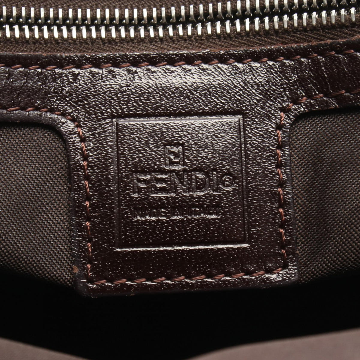 FENDI Fendi Zucca Tote Bag Brown/Black Canvas×leather image 4