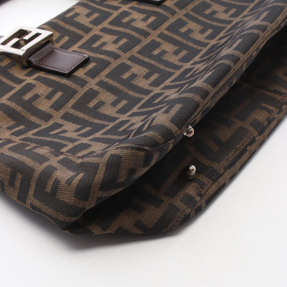 FENDI Fendi Zucca Tote Bag Brown/Black Canvas×leather image 8