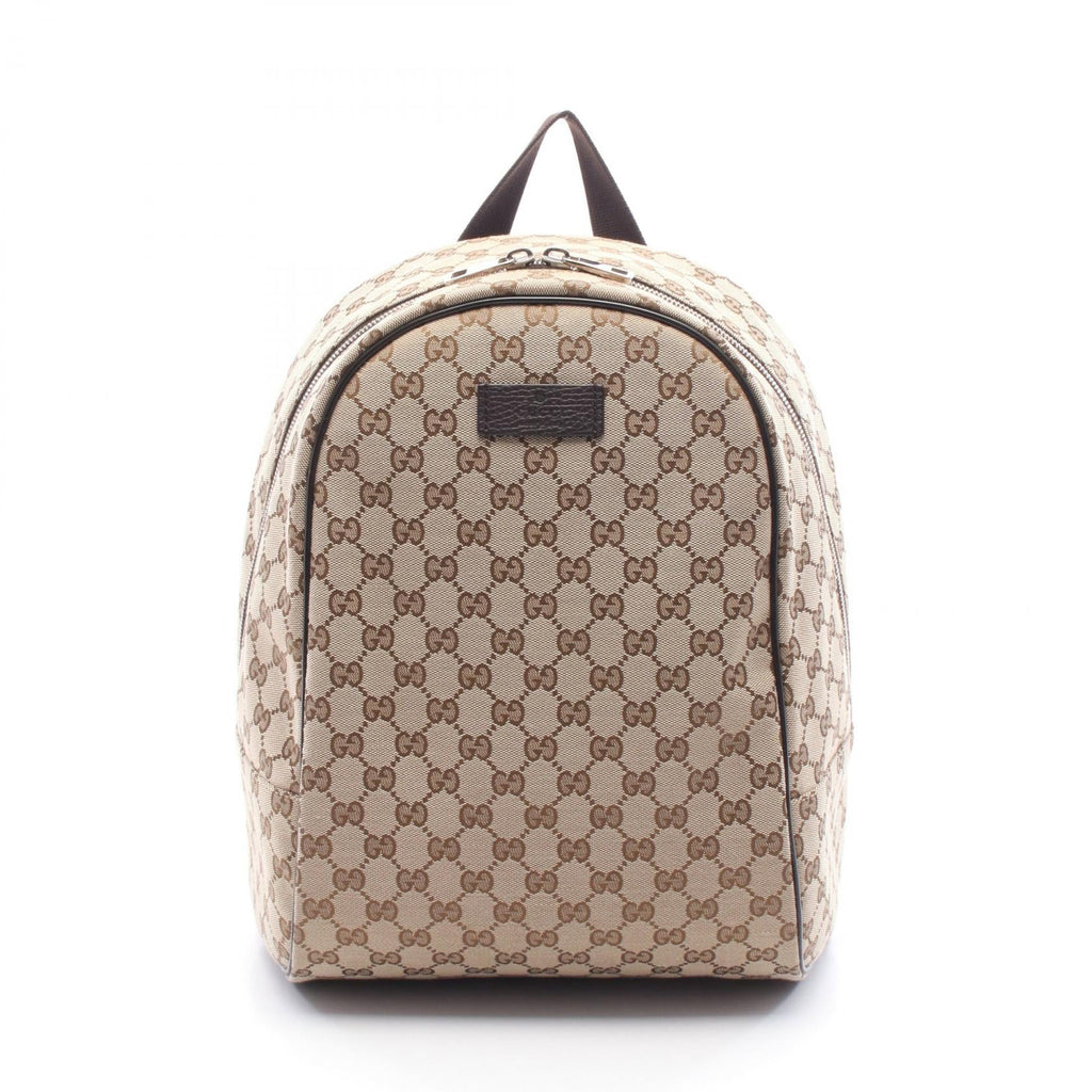 GUCCI Gucci Gg Canvas Rucksack Backpack Beige/Brown Canvas×leather 449906 image 1