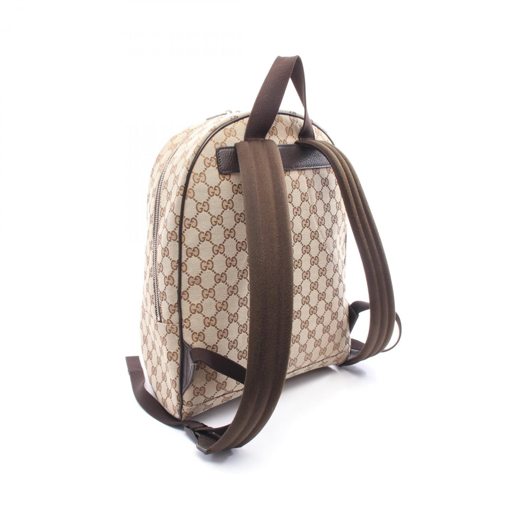 GUCCI Gucci Gg Canvas Rucksack Backpack Beige/Brown Canvas×leather 449906 image 2