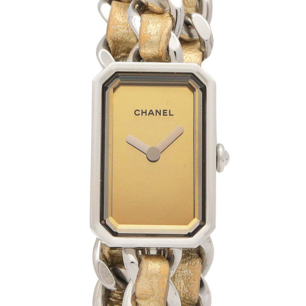 CHANEL Chanel Gold Mirror Premiere Rock Stainless Steel×leather H5583 image 1