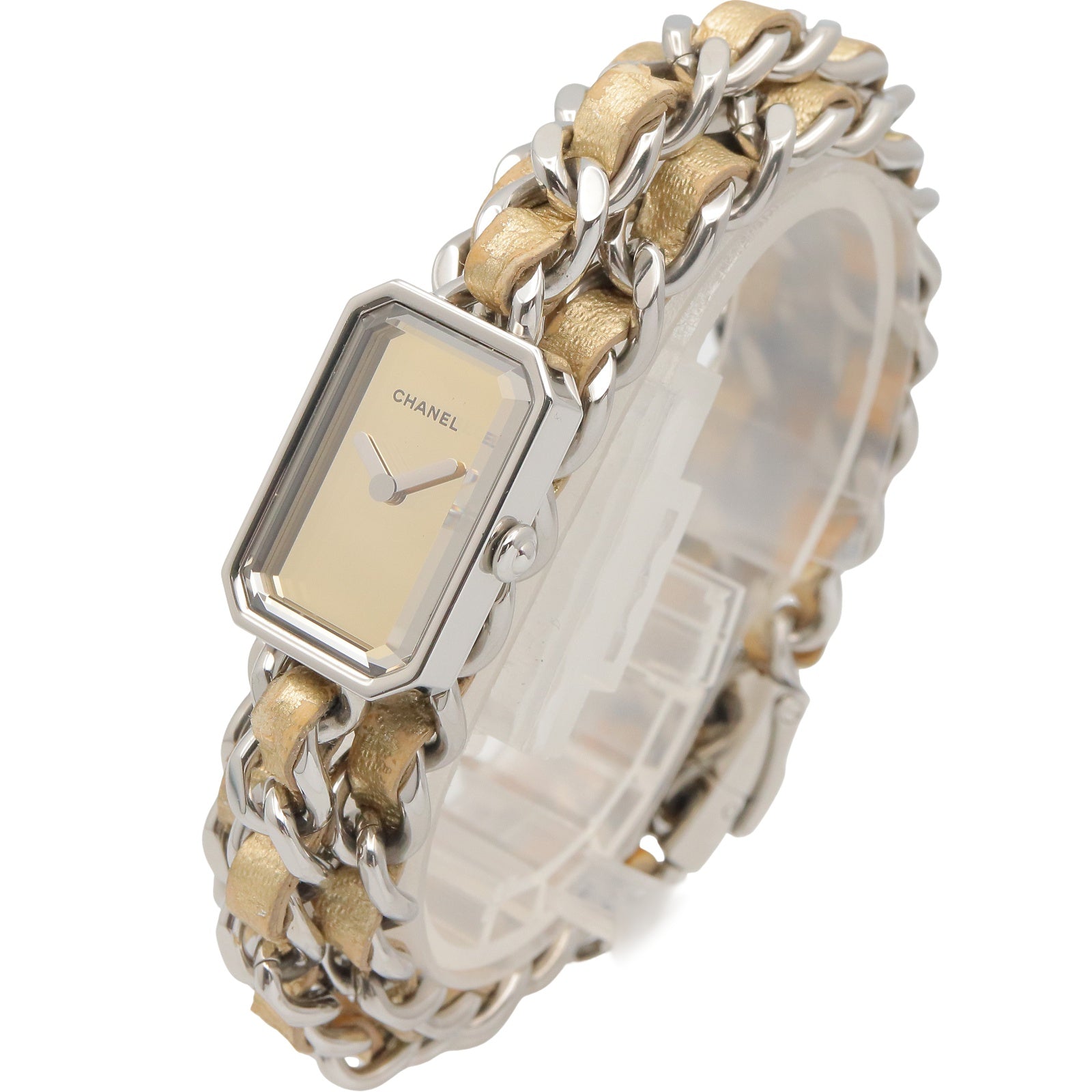 CHANEL Chanel Gold Mirror Premiere Rock Stainless Steel×leather H5583 image 2