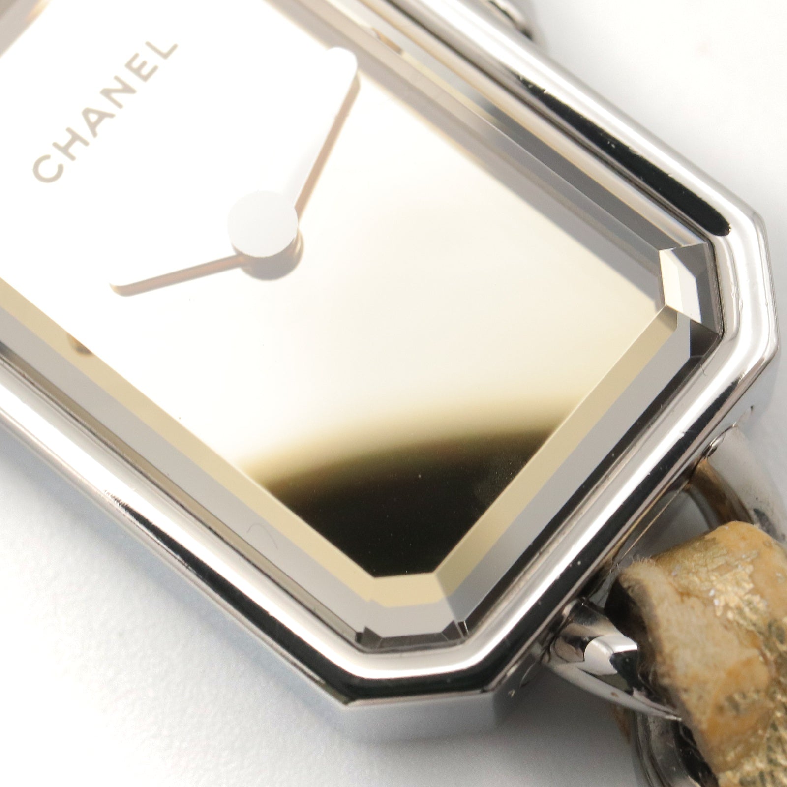 CHANEL Chanel Gold Mirror Premiere Rock Stainless Steel×leather H5583 image 12