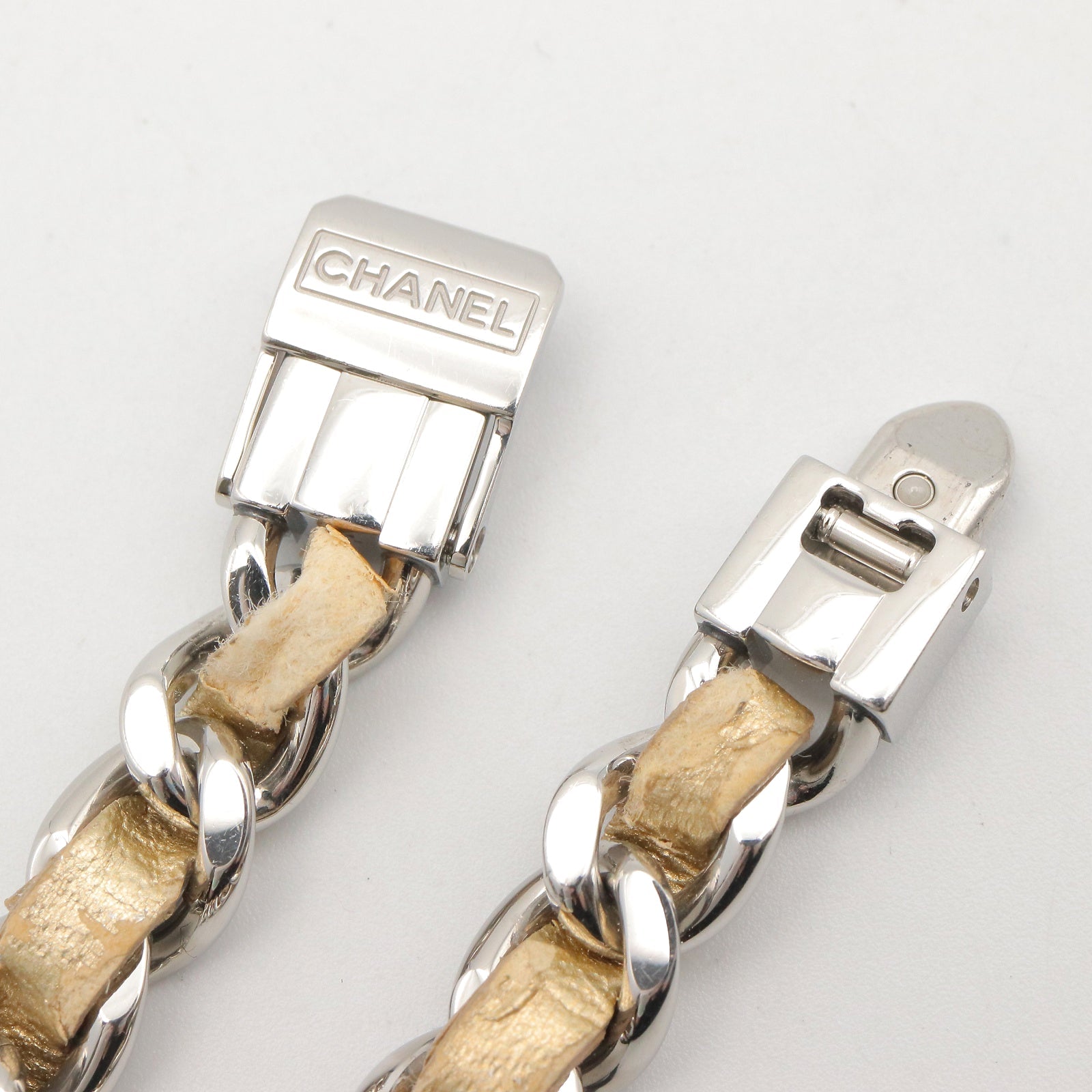CHANEL Chanel Gold Mirror Premiere Rock Stainless Steel×leather H5583 image 15