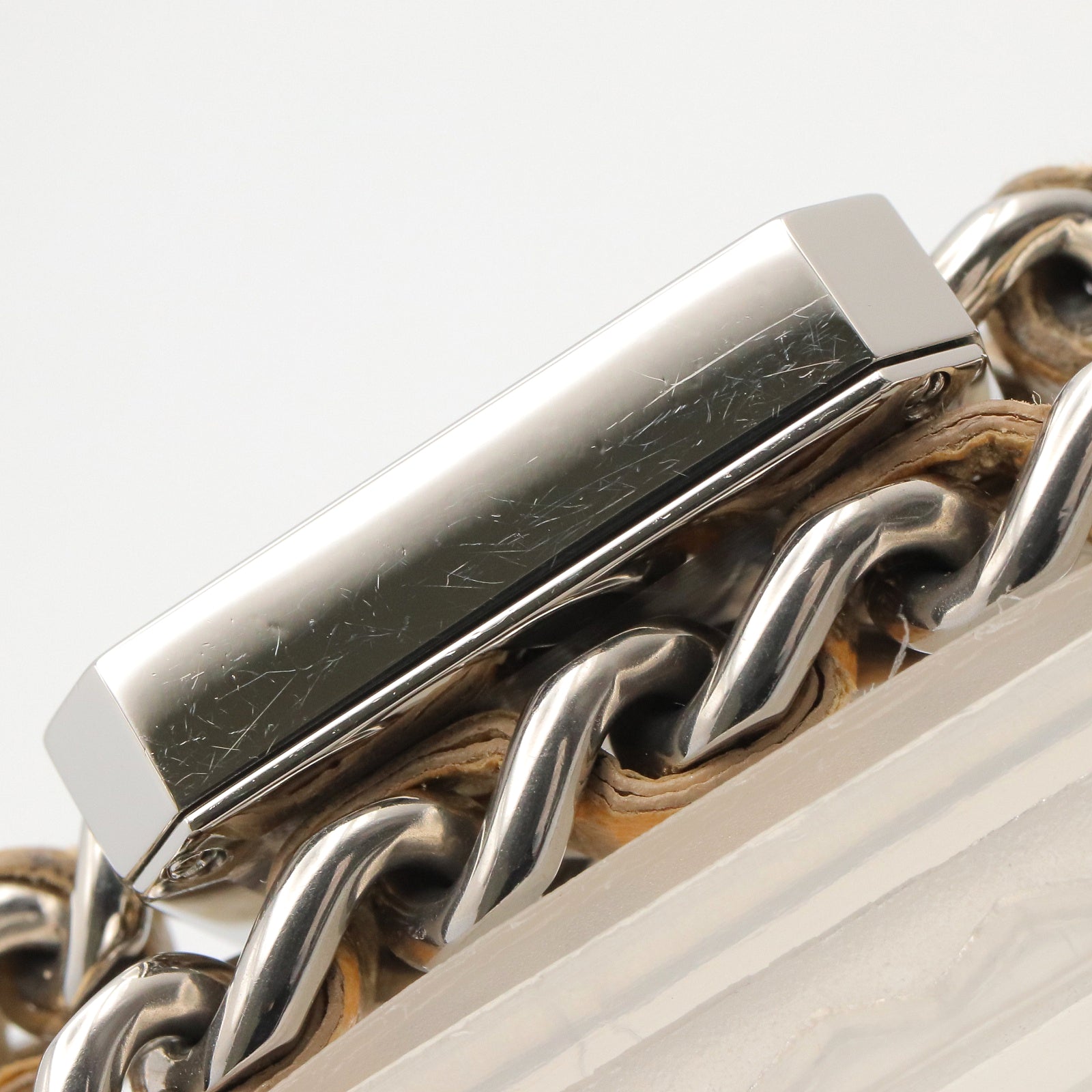 CHANEL Chanel Gold Mirror Premiere Rock Stainless Steel×leather H5583 image 14