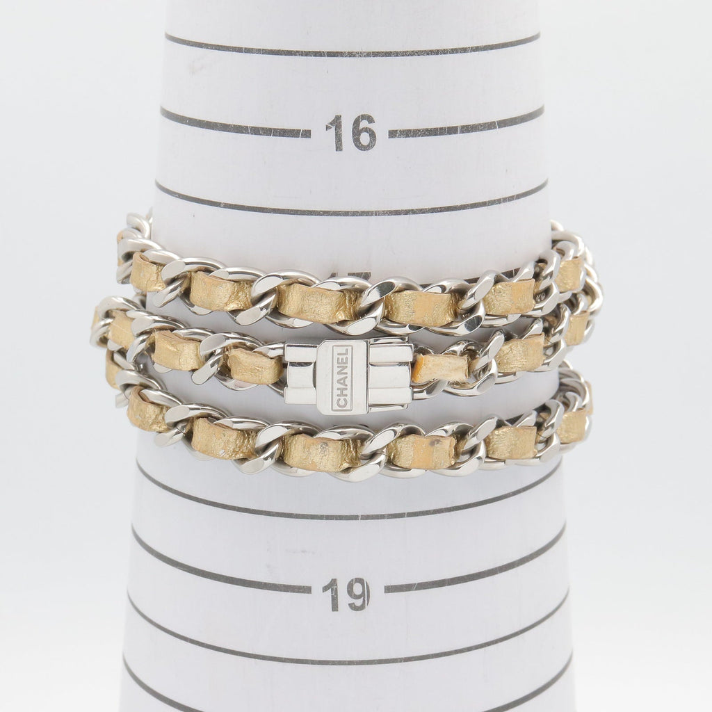 CHANEL Chanel Gold Mirror Premiere Rock Stainless Steel×leather H5583 image 8
