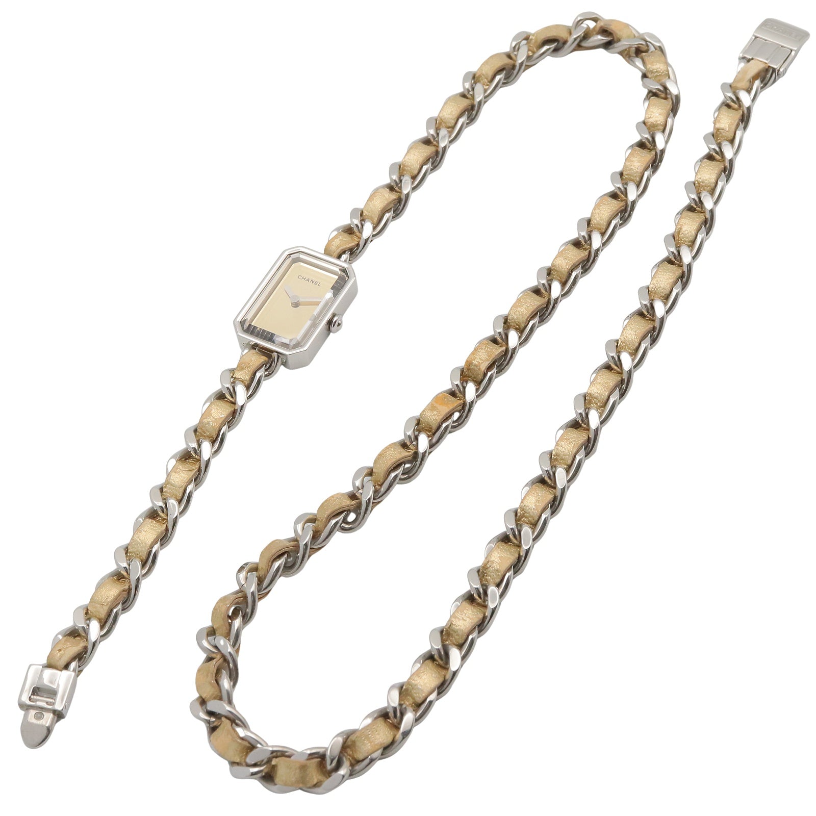 CHANEL Chanel Gold Mirror Premiere Rock Stainless Steel×leather H5583 image 4