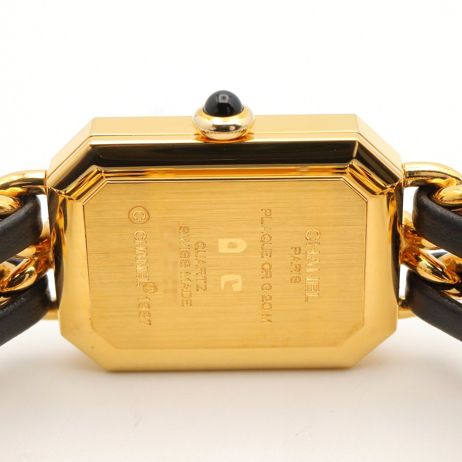 CHANEL Chanel Black Premiere M Gold Plated×leather H0001 image 6