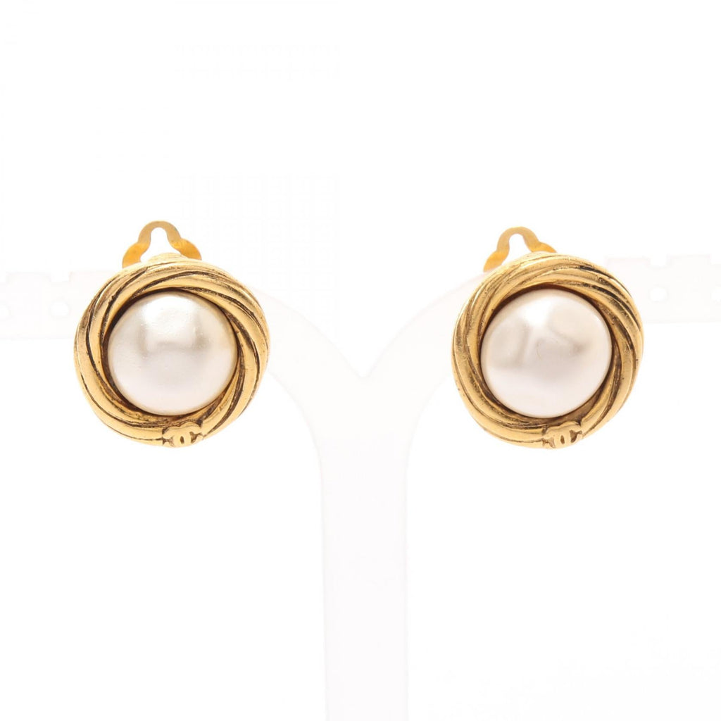 CHANEL Chanel Gold Gold Plated×artificial Pearl image 1