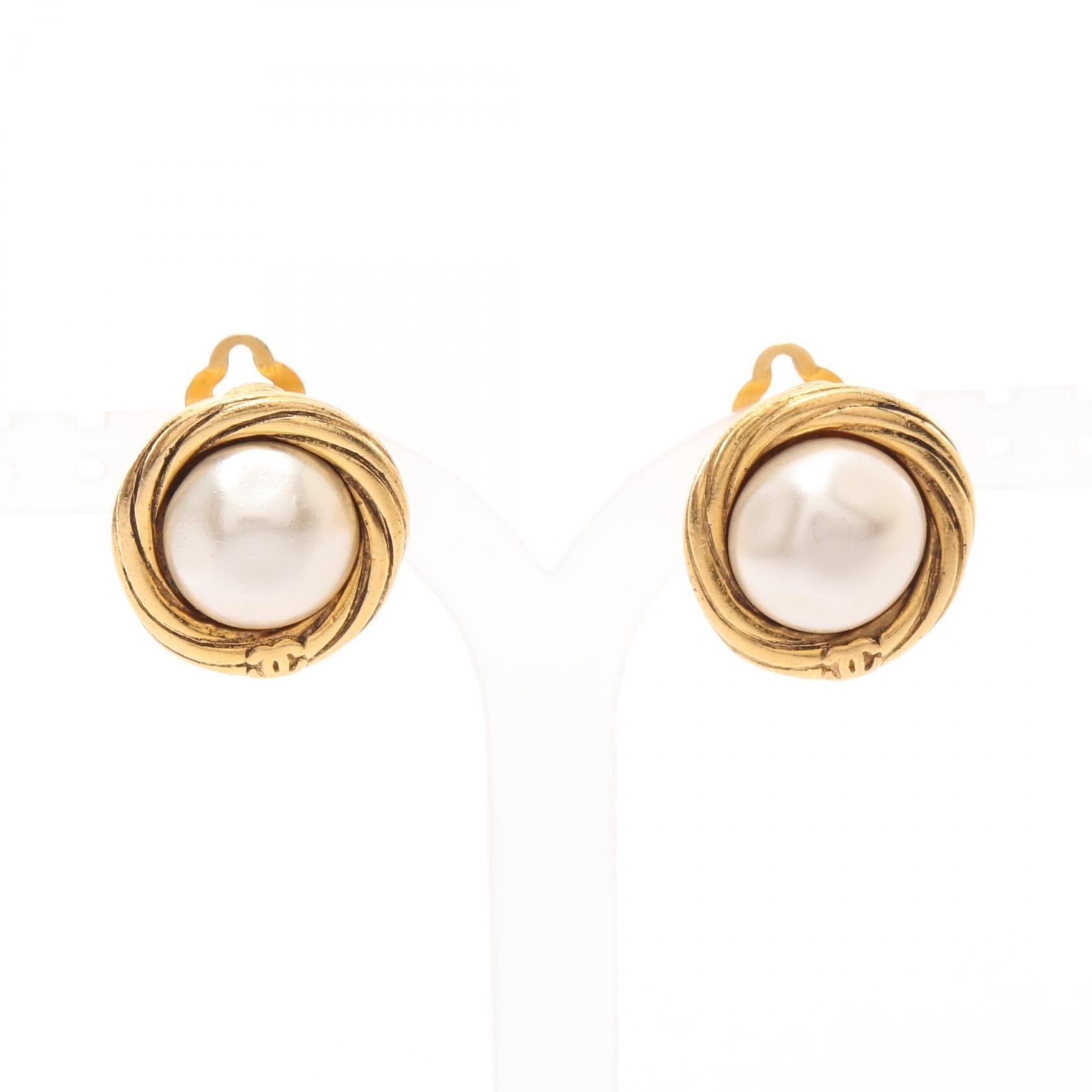 CHANEL Chanel Gold Gold Plated×artificial Pearl image 1