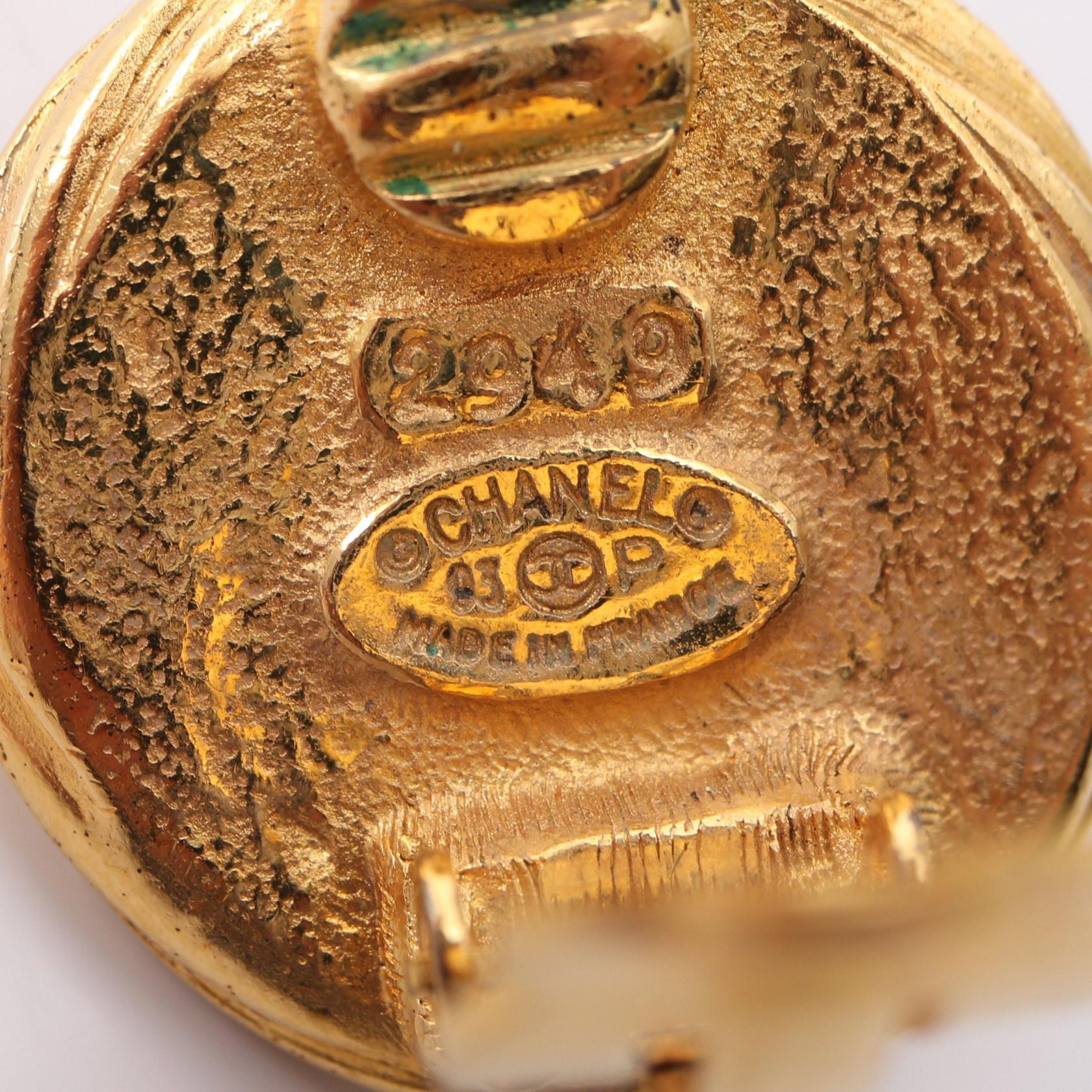 CHANEL Chanel Gold Gold Plated×artificial Pearl image 3