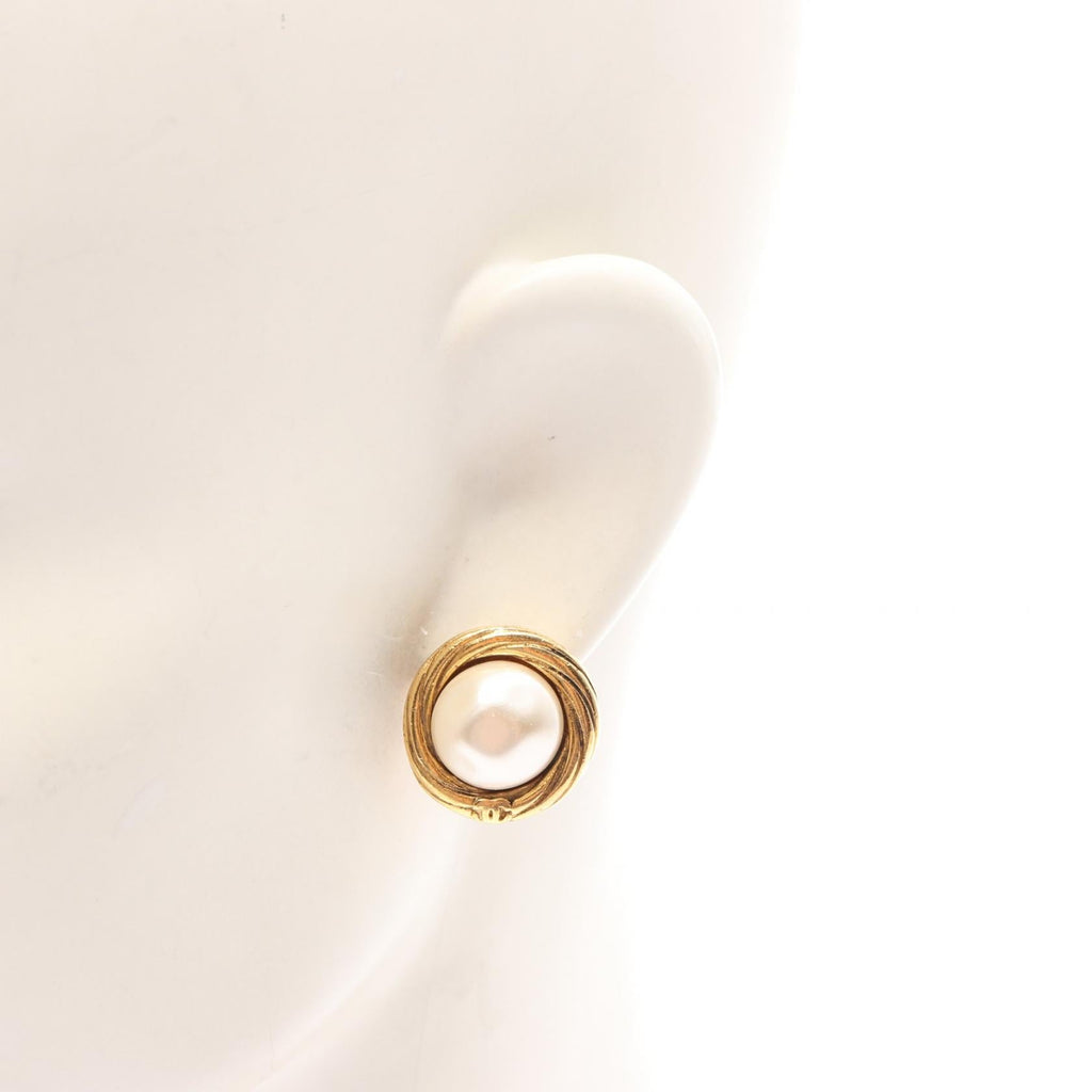 CHANEL Chanel Gold Gold Plated×artificial Pearl image 4