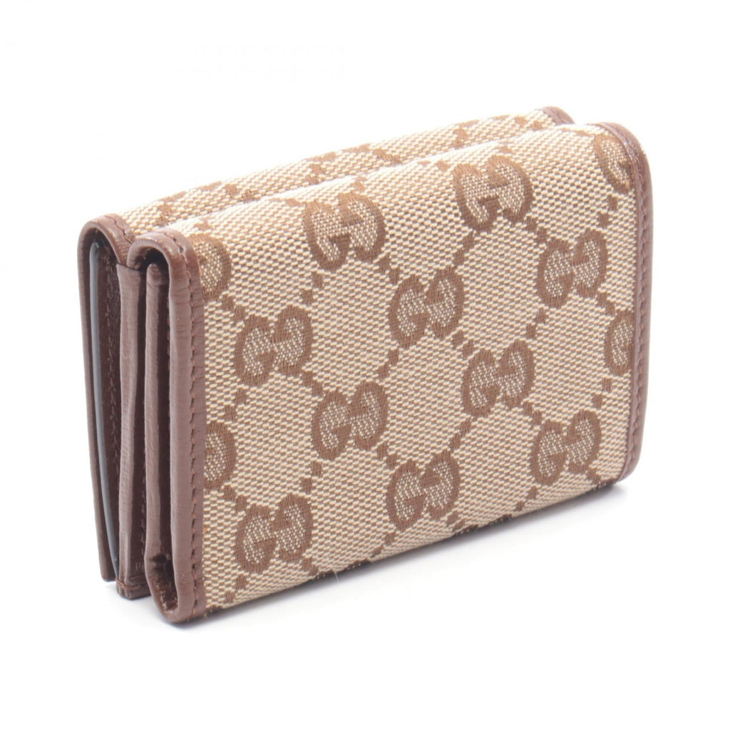 GUCCI Gucci Gucci × Balenciaga Hacker Project Tri-Fold Wallet Beige/Brown Canvas×leather image 2