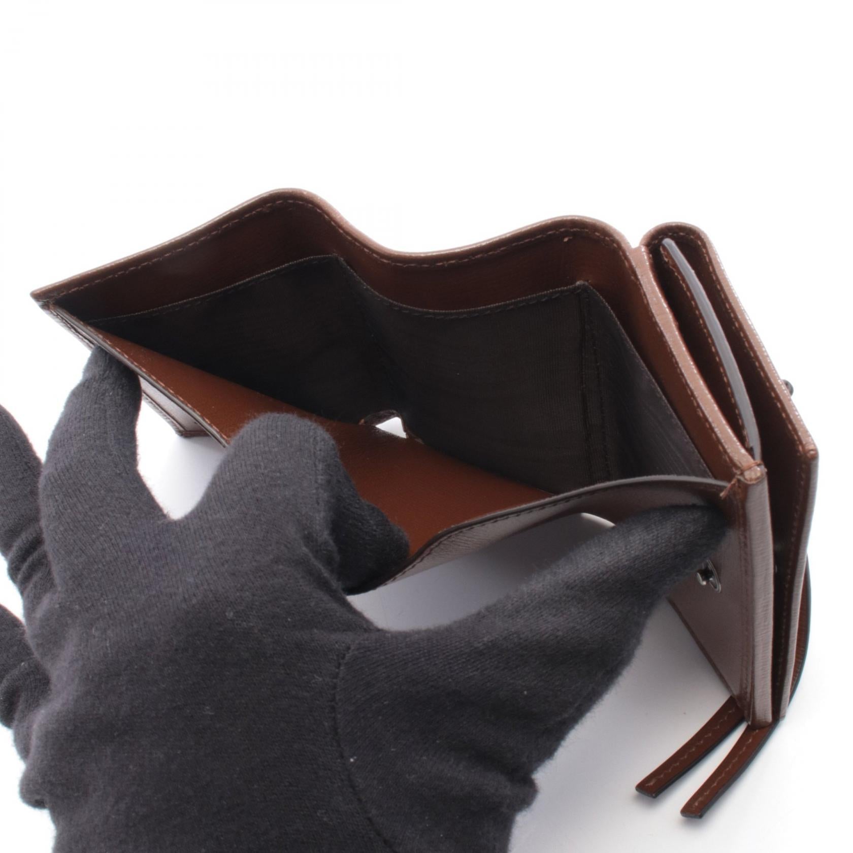 GUCCI Gucci Gucci × Balenciaga Hacker Project Tri-Fold Wallet Beige/Brown Canvas×leather image 5