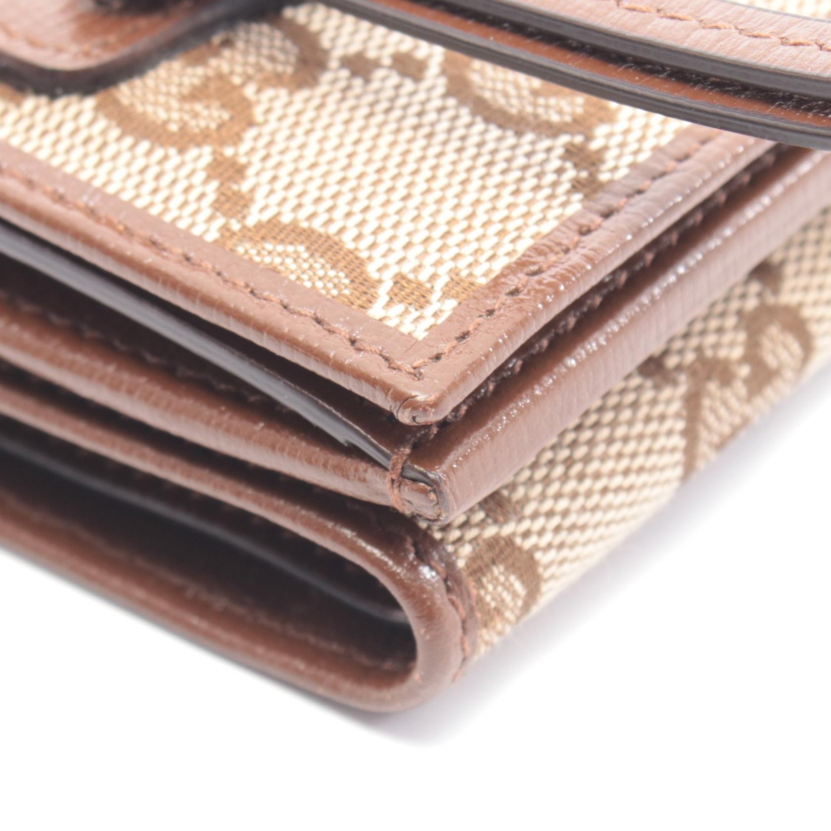 GUCCI Gucci Gucci × Balenciaga Hacker Project Tri-Fold Wallet Beige/Brown Canvas×leather image 9