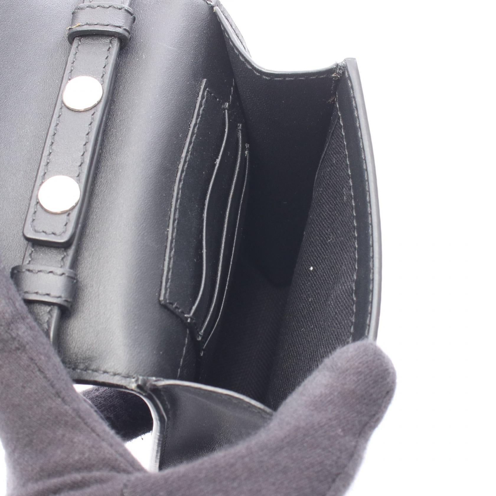 GUCCI Gucci Square G Space Phone Holder Shoulder Bag Black/Blue/Red Pvc Coated Canvas×leather 631766 image 3