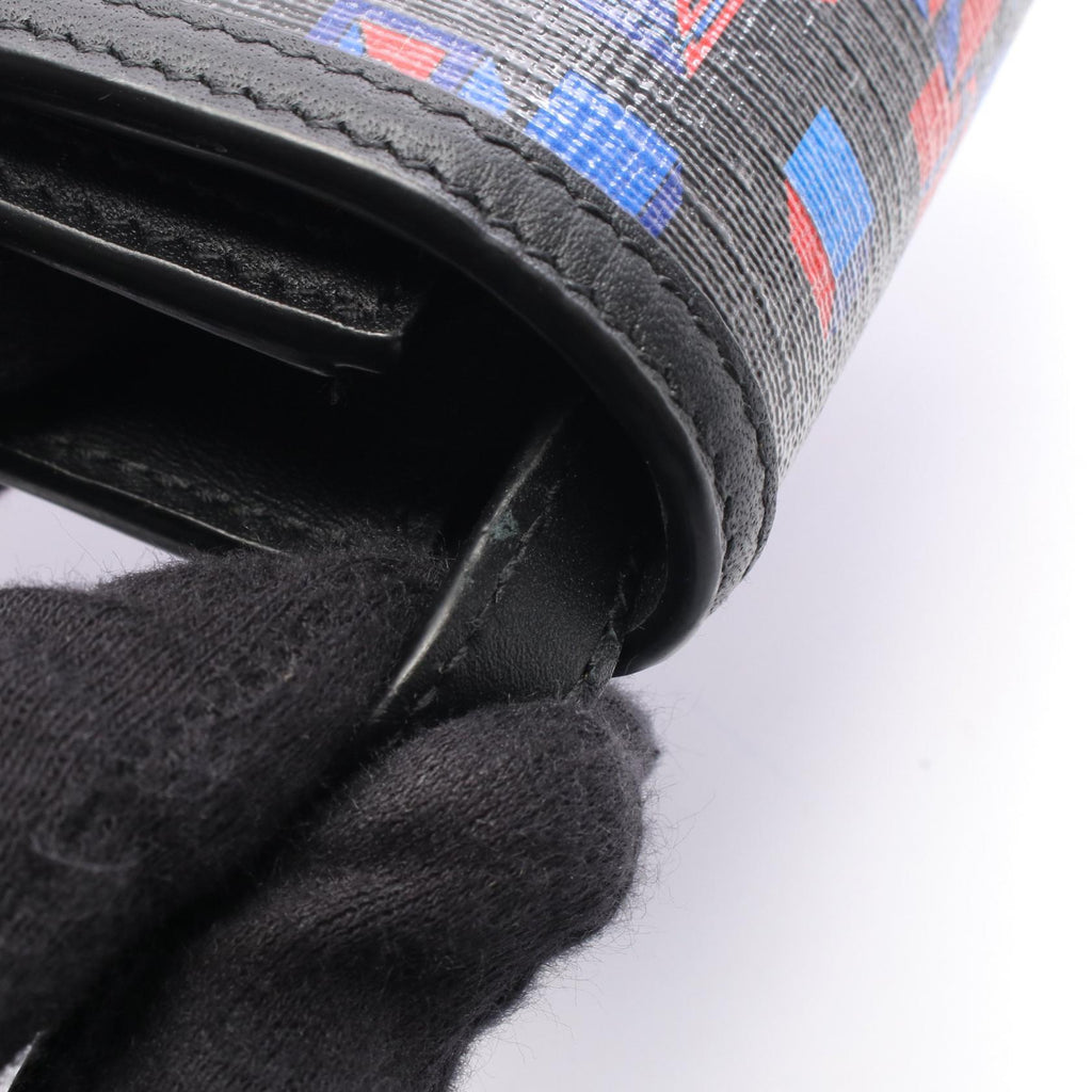 GUCCI Gucci Square G Space Phone Holder Shoulder Bag Black/Blue/Red Pvc Coated Canvas×leather 631766 image 5