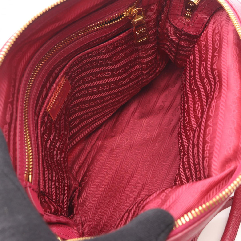 PRADA Prada Tessuto Saffiano Handbag Pink Nylon×saffiano Leather 1bb013 image 3