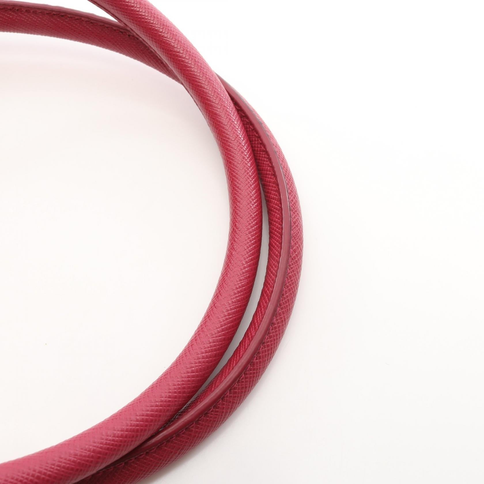 PRADA Prada Tessuto Saffiano Handbag Pink Nylon×saffiano Leather 1bb013 image 8