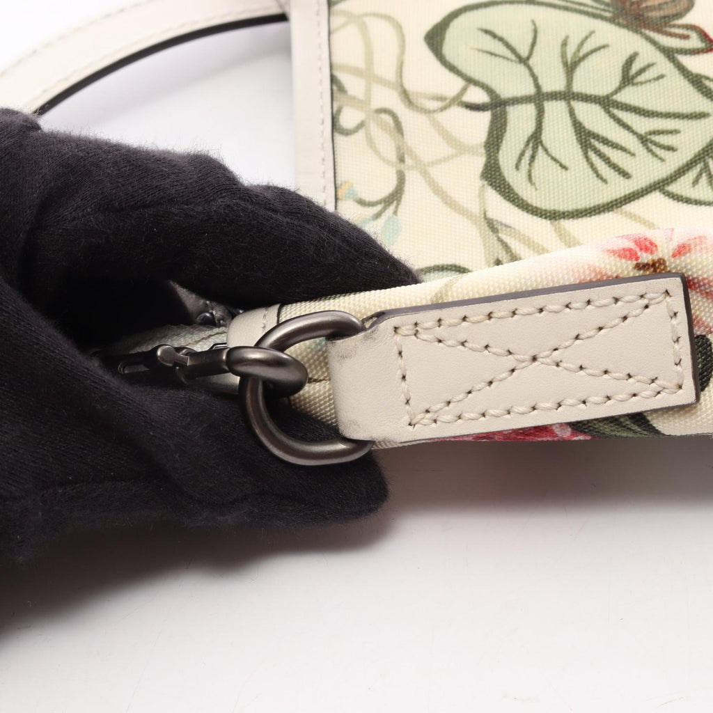 GUCCI Gucci Chris Knight Flora Tote Bag Beige/Multicolor Leather×nylon Canvas 353437 image 10