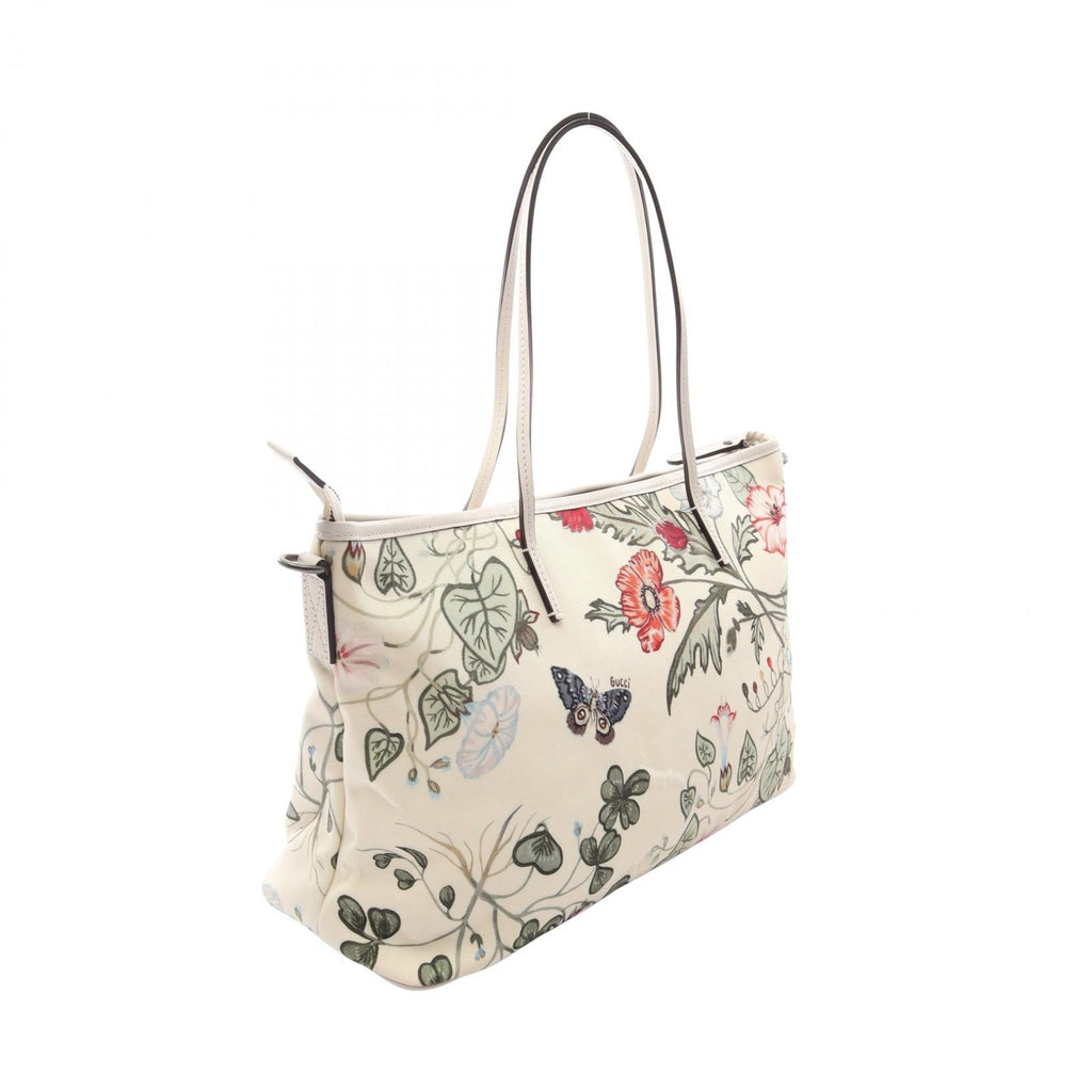 GUCCI Gucci Chris Knight Flora Tote Bag Beige/Multicolor Leather×nylon Canvas 353437 image 2