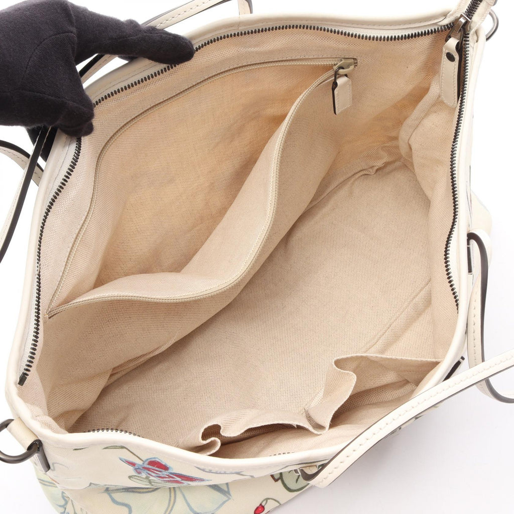 GUCCI Gucci Chris Knight Flora Tote Bag Beige/Multicolor Leather×nylon Canvas 353437 image 3
