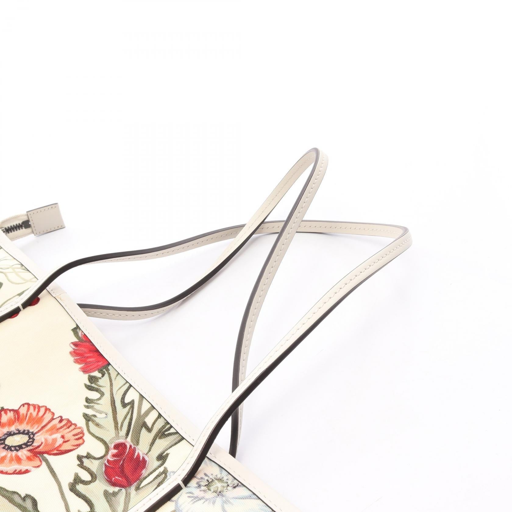 GUCCI Gucci Chris Knight Flora Tote Bag Beige/Multicolor Leather×nylon Canvas 353437 image 5
