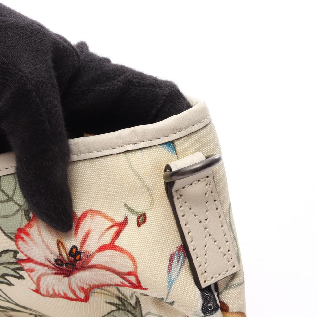 GUCCI Gucci Chris Knight Flora Tote Bag Beige/Multicolor Leather×nylon Canvas 353437 image 6
