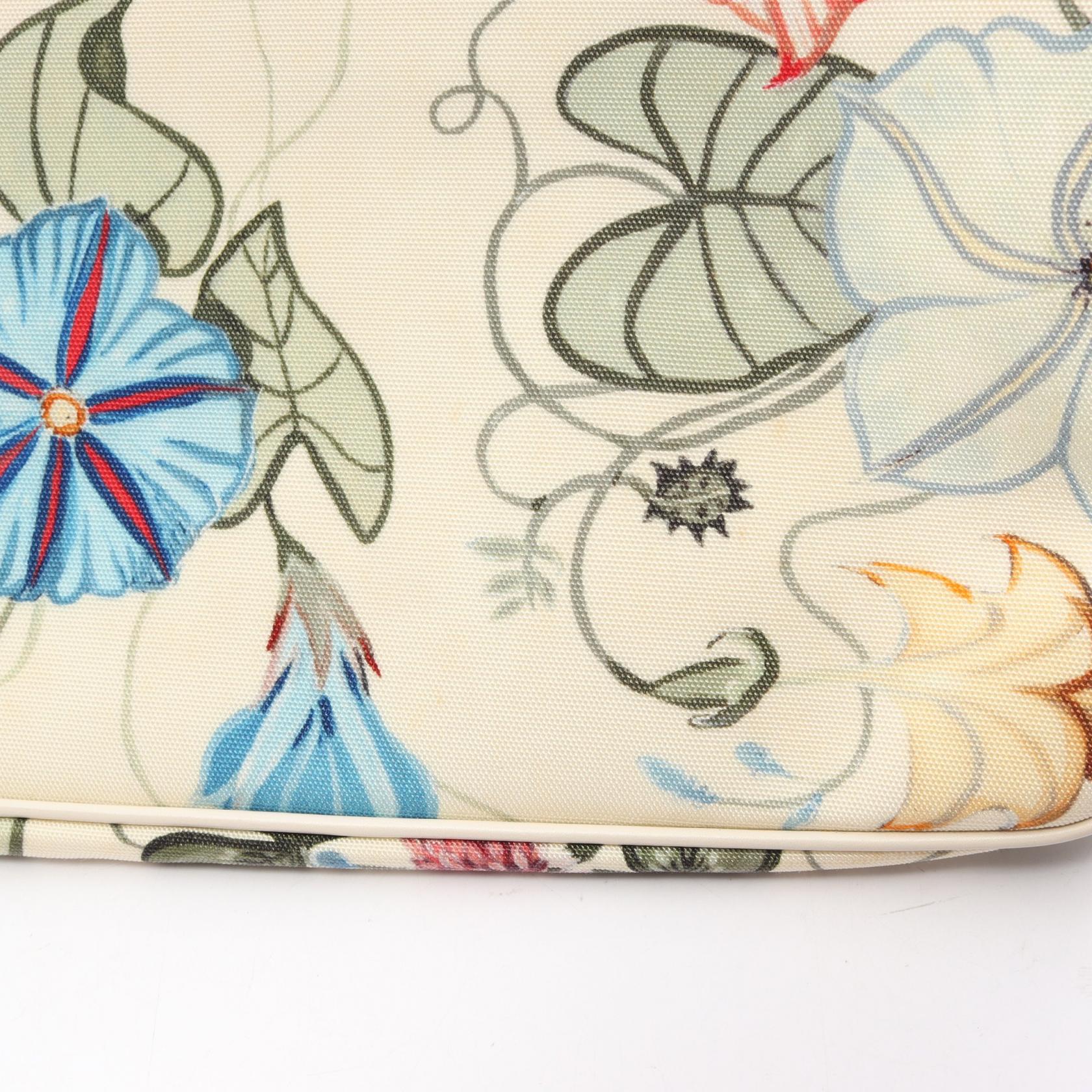 GUCCI Gucci Chris Knight Flora Tote Bag Beige/Multicolor Leather×nylon Canvas 353437 image 8