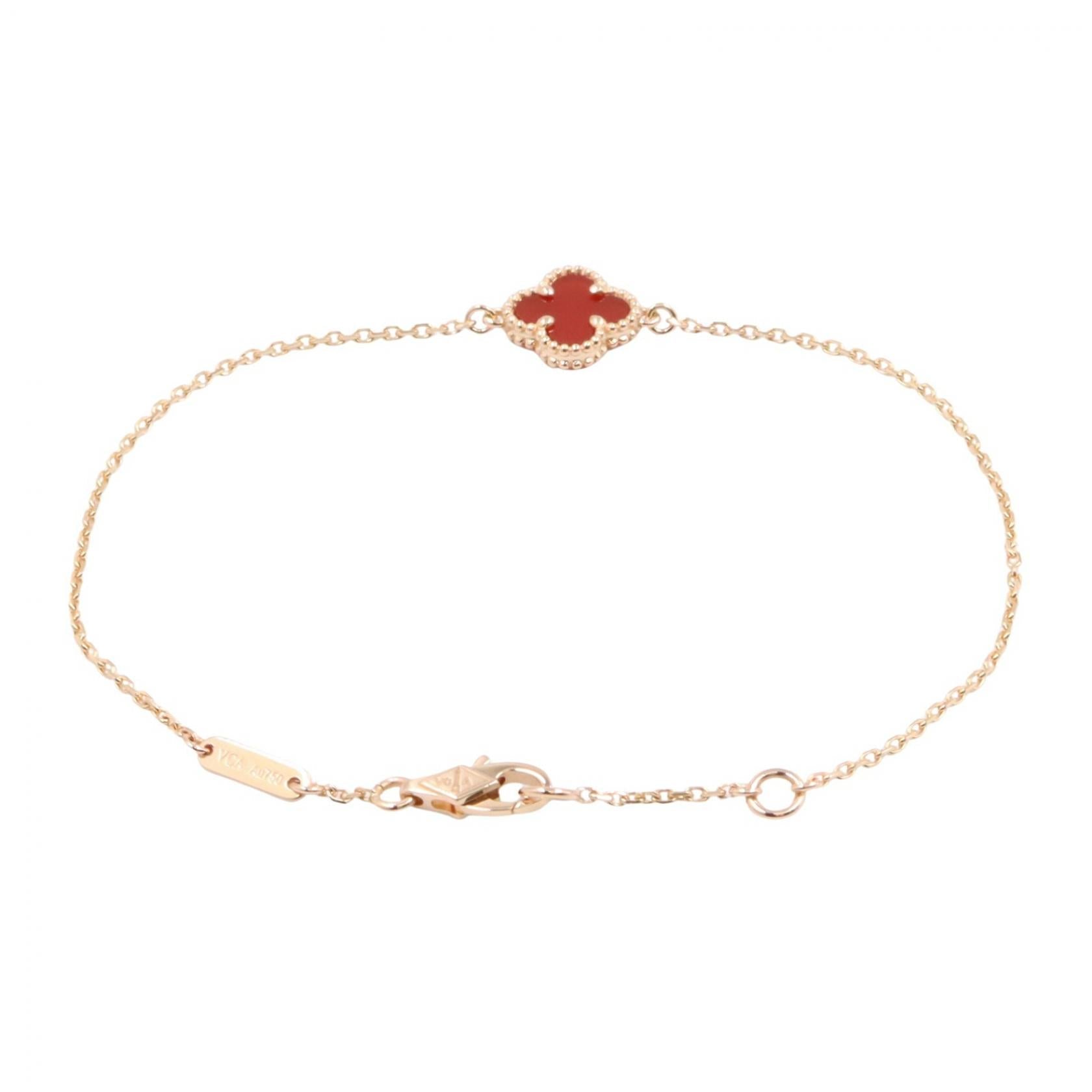 VAN CLEEF & ARPELS Van Cleef & Arpels Sweet Alhambra Carnelian Bracelet Bracelet Gold/Red K18pg（rose Gold）×carnelian Vcarn59k00 image 2