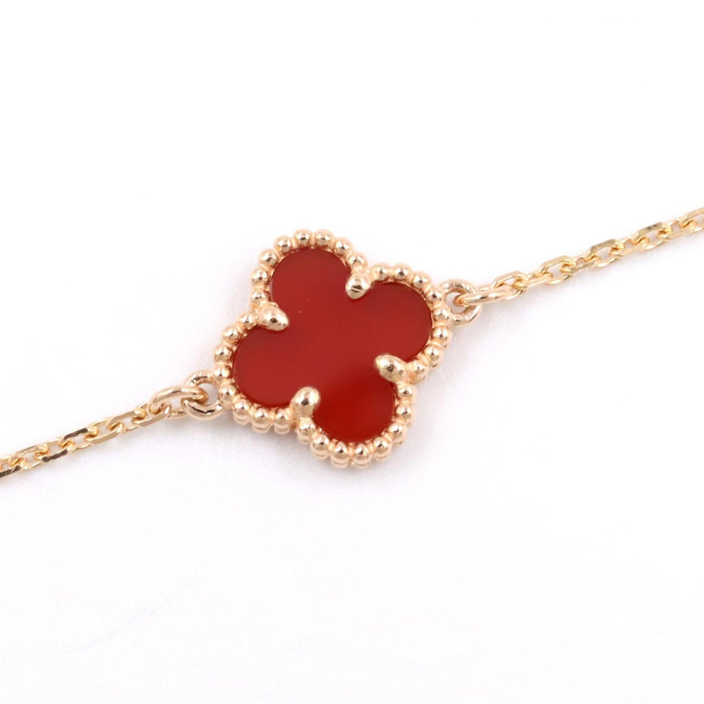 VAN CLEEF & ARPELS Van Cleef & Arpels Sweet Alhambra Carnelian Bracelet Bracelet Gold/Red K18pg（rose Gold）×carnelian Vcarn59k00 image 5