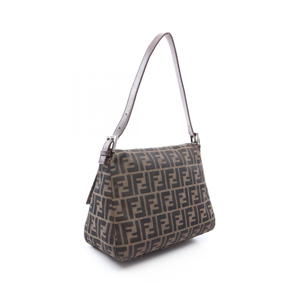 FENDI Fendi Mamma Bucket Zucca Shoulder Bag Brown/Black Canvas×leather 26325 image 2