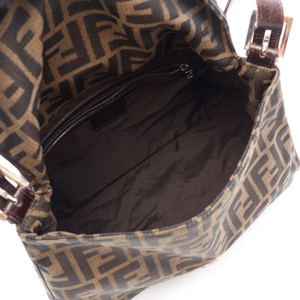 FENDI Fendi Mamma Bucket Zucca Shoulder Bag Brown/Black Canvas×leather 26325 image 3