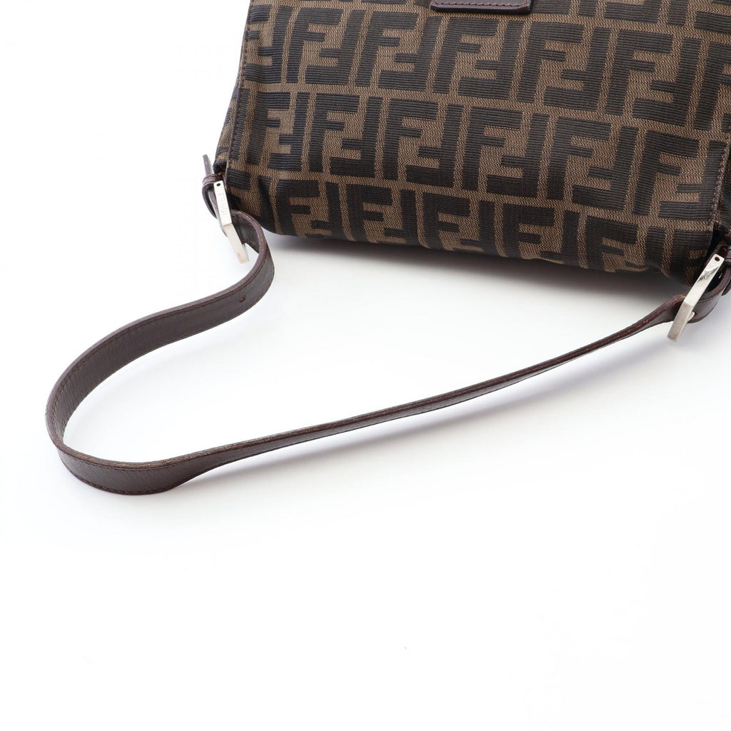 FENDI Fendi Mamma Bucket Zucca Shoulder Bag Brown/Black Canvas×leather 26325 image 7