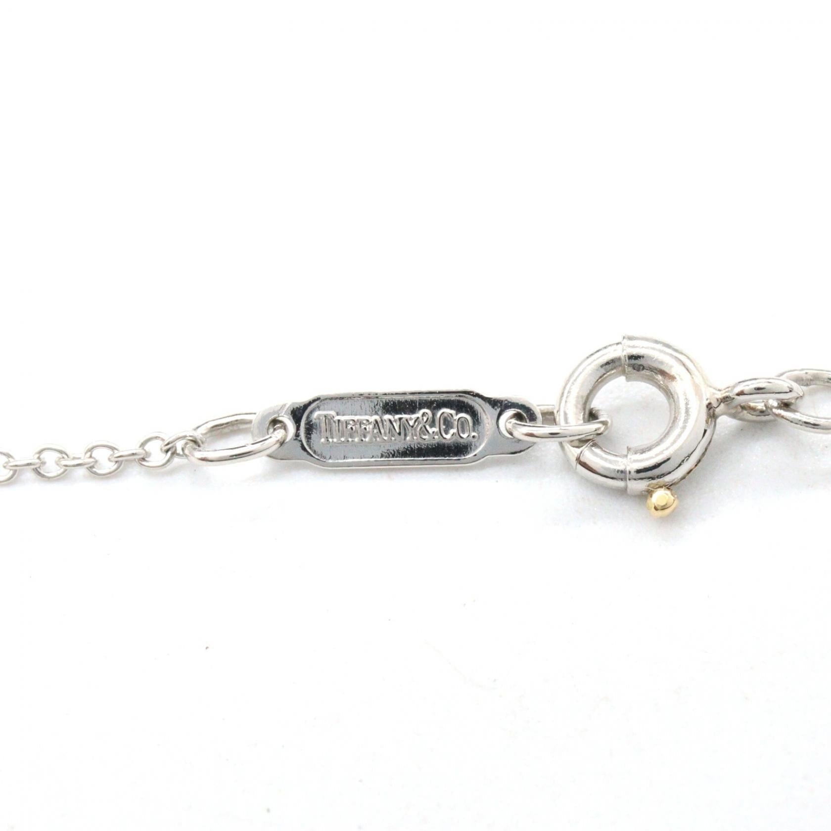 TIFFANY＆CO Tiffany＆co Dots Cross Diamond Necklace Necklace Silver/Clear Pt950 Platinum×diamond image 3