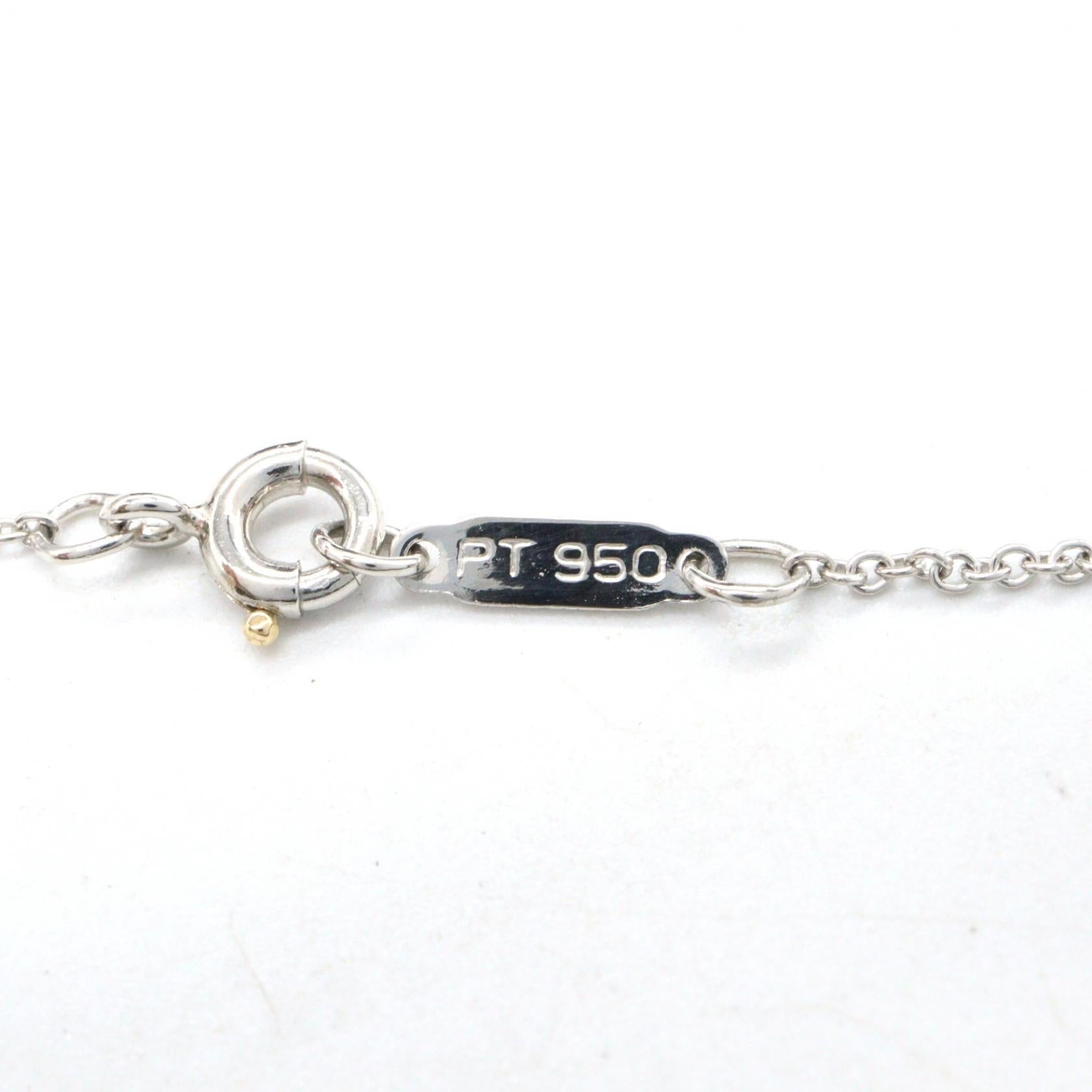 TIFFANY＆CO Tiffany＆co Dots Cross Diamond Necklace Necklace Silver/Clear Pt950 Platinum×diamond image 4