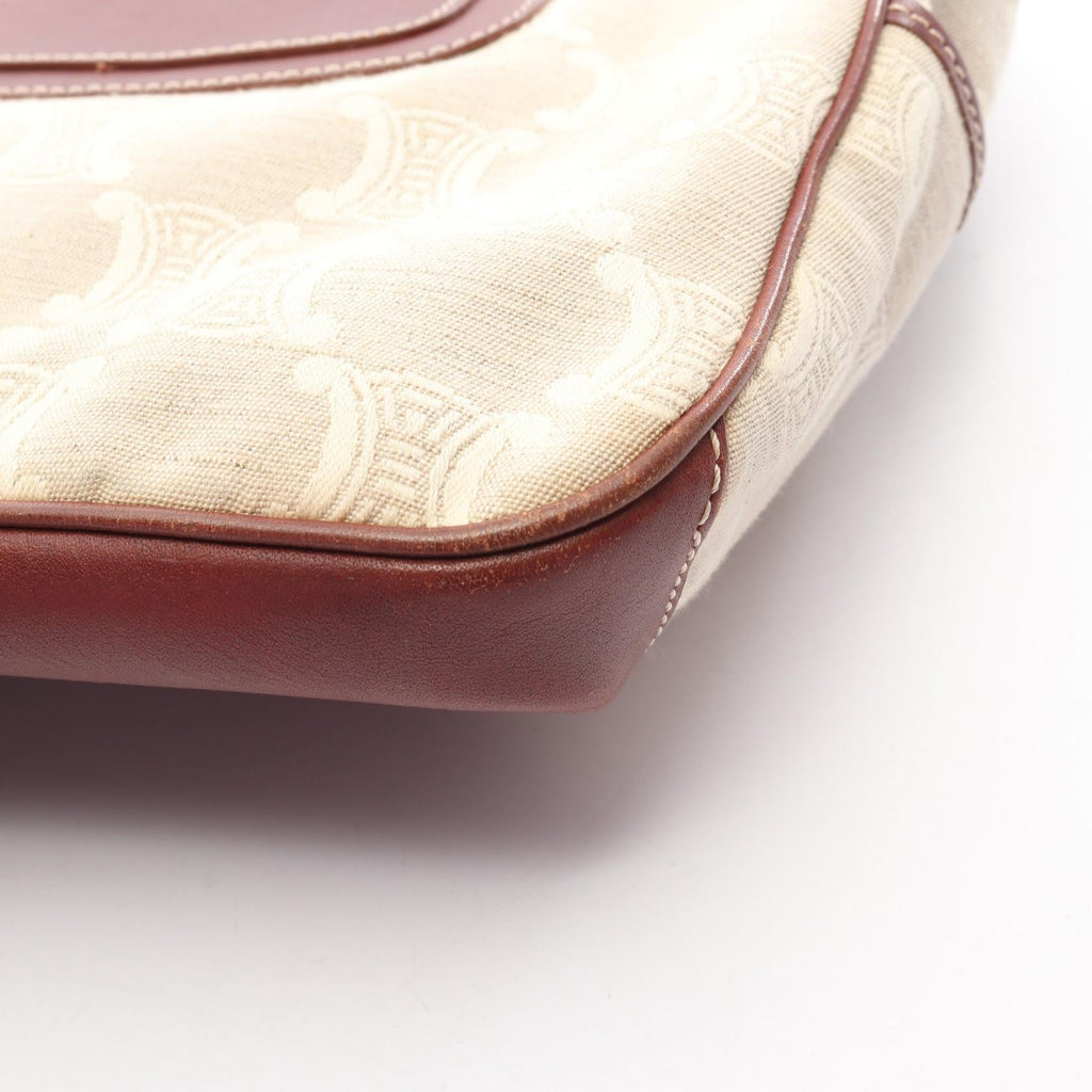 CELINE Celine Boogie Paris Macadam Handbag Canvas Leather Beige Brown Used Women image 13