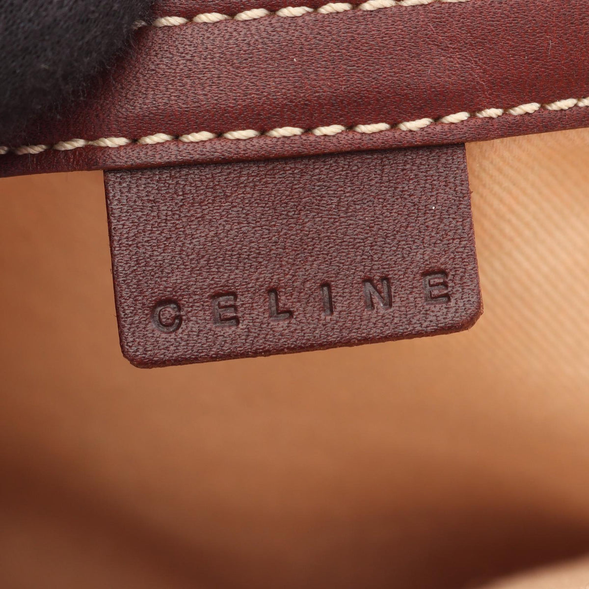 CELINE Celine Boogie Paris Macadam Handbag Canvas Leather Beige Brown Used Women image 4